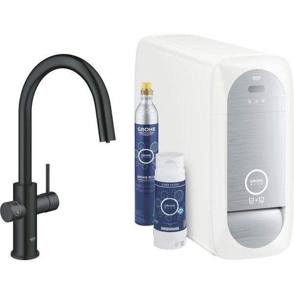 grohe blue home - sistema di filtraggio acqua - doccino estraibile - installazione inclusa - 31541ks0