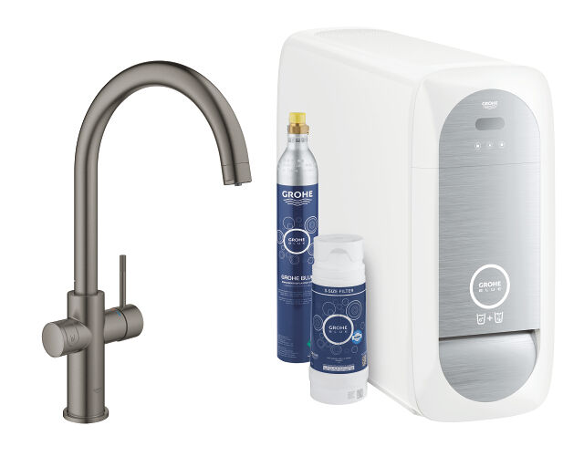 grohe blue home - sistema di filtraggio e raffreddamento con installazione inclusa - 31455al1