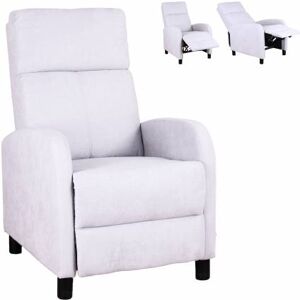 COMPRALO NEW Poltrona Manuale Tessuto Relax Con Sistema Recliner Ari Grigio