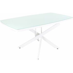 COMPRALO NEW Tavolo Da Casa 160x90x75h Con Top In Vetro Da 10mm Base Moderna Design Icaro