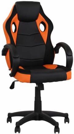 COMPRALO NEW Poltrona Gaming Gioco Imbottita Ecopelle Ragazzi Ufficio Ergonomica Nero Arancio