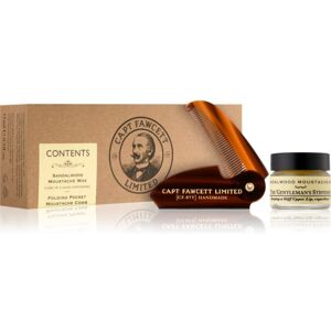 Captain Fawcett Cera per Baffi Sandalo e Pettine Pieghevole - Set Cura Barba Captain Fawcett Cera per Baffi Sandalo e Pettine Pieghevole - Set Cura Barba