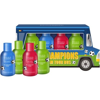 Baylis & Harding Football Team Tour Bus confezione regalo per bambini profumi Blueberry Fizz Baylis & Harding Football Team Tour Bus confezione regalo per bambini profumi Blueberry Fizz