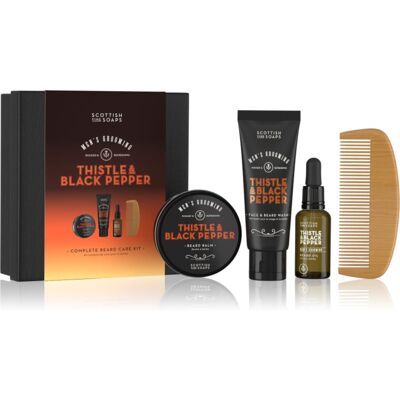 Scottish Fine Soaps Cardo e Pepe Nero Completo Kit di Cura della Barba - Kit di Cura della Barba Scottish Fine Soaps Cardo e Pepe Nero Completo Kit di Cura della Barba - Kit di Cura della Barba