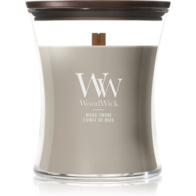 Woodwick Wood Smoke candela profumata con stoppino in legno 275 g Woodwick Wood Smoke candela profumata con stoppino in legno 275 g