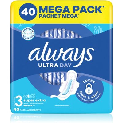 Always Ultra Super Extra Size 3 assorbenti con alette 40 pz Always Ultra Super Extra Size 3 assorbenti con alette 40 pz