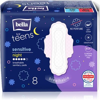 BELLA For Teens Sensitive Night assorbenti per la notte 8 pz BELLA For Teens Sensitive Night assorbenti per la notte 8 pz