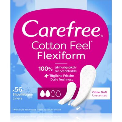 Assorbenti igienici Carefree Cotton Flexiform - Senza profumo - 56 pezzi Assorbenti igienici Carefree Cotton Flexiform - Senza profumo - 56 pezzi