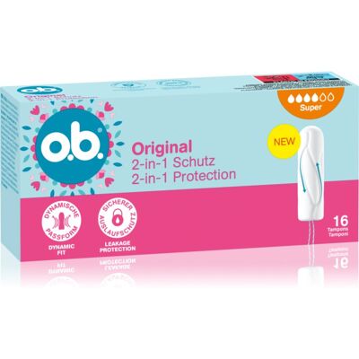 o.b. Original Super tamponi per le mestruazioni abbondanti 16 pz o.b. Original Super tamponi per le mestruazioni abbondanti 16 pz
