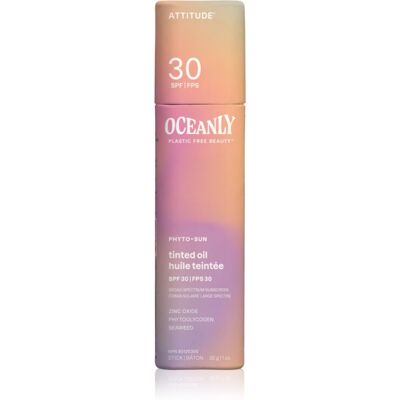 Attitude Oceanly Plastic Free Beauty olio nutriente per unificare il tono della pelle SPF 30 30 g Attitude Oceanly Plastic Free Beauty olio nutriente per unificare il tono della pelle SPF 30 30 g