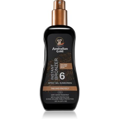 Australian Gold Spray Gel Sunscreen With Instant Bronzer spray solare protettivo con bronzer SPF 6 237 ml Australian Gold Spray Gel Sunscreen With Instant Bronzer spray solare protettivo con bronzer SPF 6 237 ml