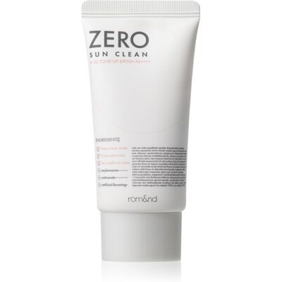 rom&nd Zero Sun Clean crema tonificante leggera effetto idratante SPF 50+ colore 02 Tone Up 50 ml rom&nd Zero Sun Clean crema tonificante leggera effetto idratante SPF 50+ colore 02 Tone Up 50 ml