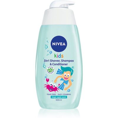NIVEA Kids Magic Apple gel doccia delicato e shampoo per bambini 3 in 1 500 ml NIVEA Kids Magic Apple gel doccia delicato e shampoo per bambini 3 in 1 500 ml
