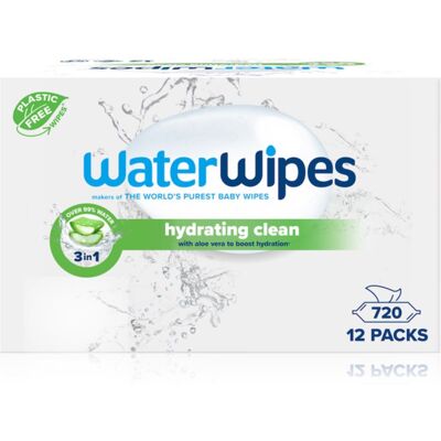 WaterWipes Hydrating Clean salviette rinfrescanti umidificate 12x60 pz WaterWipes Hydrating Clean salviette rinfrescanti umidificate 12x60 pz