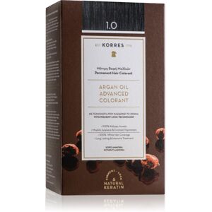 Korres Argan Oil tinta permanente per capelli con olio di argan colore 1.0 Black 50 ml Korres Argan Oil tinta permanente per capelli con olio di argan colore 1.0 Black 50 ml