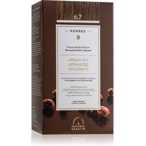 Korres Argan Oil tinta permanente per capelli con olio di argan colore 6.7 Cocoa 50 ml Korres Argan Oil tinta permanente per capelli con olio di argan colore 6.7 Cocoa 50 ml