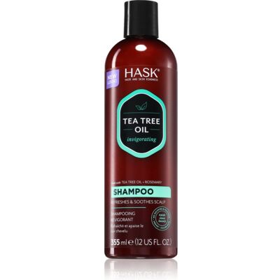 HASK Tea Tree Oil & Rosemary shampoo rinfrescante per cuoi capelluti secchi con prurito 355 ml HASK Tea Tree Oil & Rosemary shampoo rinfrescante per cuoi capelluti secchi con prurito 355 ml