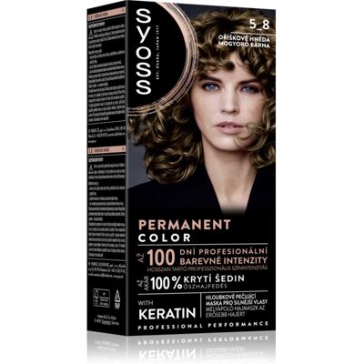 Syoss Permanent Color - Castano Nocciola - Colore duraturo, Copertura dei capelli grigi, Protezione da salone Syoss Permanent Color - Castano Nocciola - Colore duraturo, Copertura dei capelli grigi, Protezione da salone