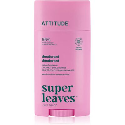 Attitude Super Leaves Natural Deodorant deodorante Coconut and Wild Berries 75 g Attitude Super Leaves Natural Deodorant deodorante Coconut and Wild Berries 75 g