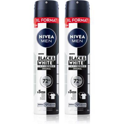 NIVEA MEN Black & White Invisible Original antitraspirante spray confezione conveniente NIVEA MEN Black & White Invisible Original antitraspirante spray confezione conveniente