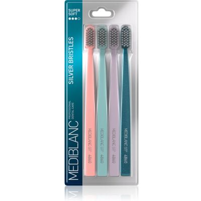 MEDIBLANC Toothbrush Super Soft spazzolino da denti con setole in argento MEDIBLANC Toothbrush Super Soft spazzolino da denti con setole in argento