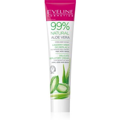 Eveline Cosmetics 99% Natural Aloe Vera crema depilatoria lenitiva zona bikini e ascelle 125 ml Eveline Cosmetics 99% Natural Aloe Vera crema depilatoria lenitiva zona bikini e ascelle 125 ml