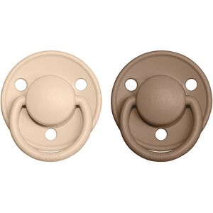 BIBS De Lux Natural Rubber Size 1: 0+ months ciuccio Vanilla / Dark Oak 2 pz BIBS De Lux Natural Rubber Size 1: 0+ months ciuccio Vanilla / Dark Oak 2 pz