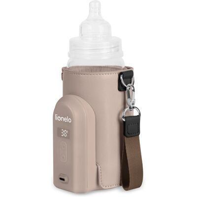 Lionelo Thermup Go Evo scaldabiberon da viaggio per latte e acqua Beige Taupe 1 pz Lionelo Thermup Go Evo scaldabiberon da viaggio per latte e acqua Beige Taupe 1 pz