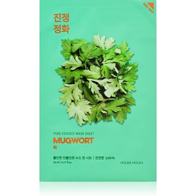 Holika Holika Pure Essence Mugwort maschera in tessuto lenitiva 23 ml Holika Holika Pure Essence Mugwort maschera in tessuto lenitiva 23 ml
