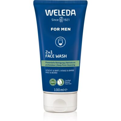 Weleda For Men 2v1 gel detergente per viso e barba 100 ml Weleda For Men 2v1 gel detergente per viso e barba 100 ml