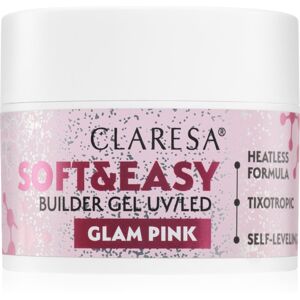 Claresa Soft&Easy Builder Gel Strato di base in gel per le unghie colore Glam Pink 45 g Claresa Soft&Easy Builder Gel Strato di base in gel per le unghie colore Glam Pink 45 g