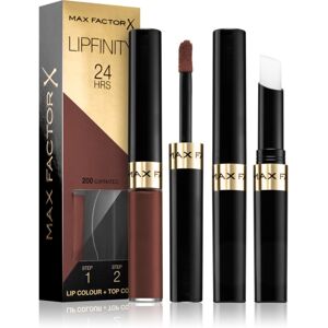 Max Factor Lipfinity Lip Colour rossetto lunga tenuta con balsamo colore 200 Cafinated Max Factor Lipfinity Lip Colour rossetto lunga tenuta con balsamo colore 200 Cafinated