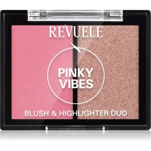 Revuele Blush & Highlighter Duo blush e illuminante colore Pinky Vibes 8 g Revuele Blush & Highlighter Duo blush e illuminante colore Pinky Vibes 8 g