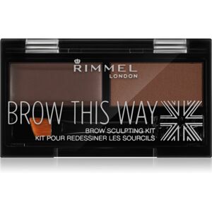 Rimmel Brow This Way palette sopracciglia colore 003 Dark Brown 1,3 g Rimmel Brow This Way palette sopracciglia colore 003 Dark Brown 1,3 g