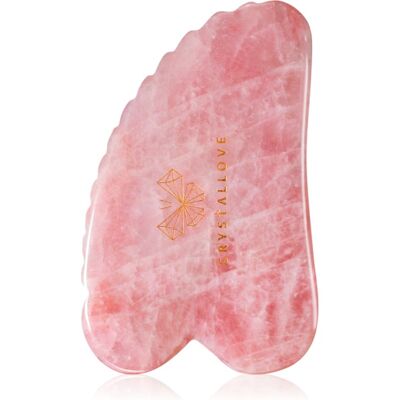 Strumento di Massaggio Facciale 3D in Quarzo Rosa - Gua Sha Strumento di Massaggio Facciale 3D in Quarzo Rosa - Gua Sha
