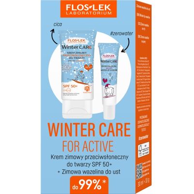 Set Invernale di Cura FlosLek Laboratorium - SPF 50, Balsamo labbra, Regalo Set Invernale di Cura FlosLek Laboratorium - SPF 50, Balsamo labbra, Regalo