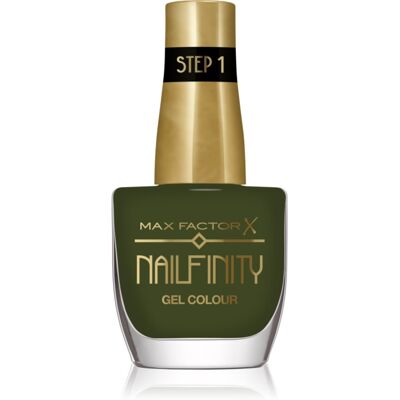 Max Factor Nailfinity Gel Colour smalto gel per unghie senza lampada UV/LED colore 595 Green Room 12 ml Max Factor Nailfinity Gel Colour smalto gel per unghie senza lampada UV/LED colore 595 Green Room 12 ml