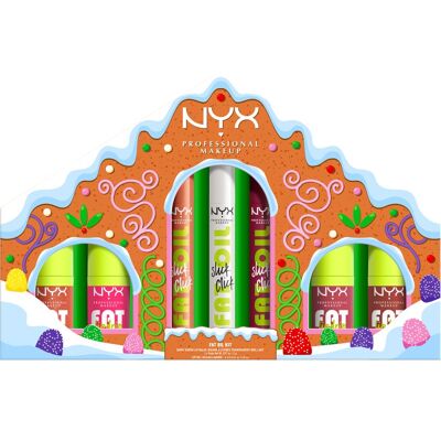 NYX Professional Makeup Gingerbaddie Land Fat Oil kit per labbra NYX Professional Makeup Gingerbaddie Land Fat Oil kit per labbra