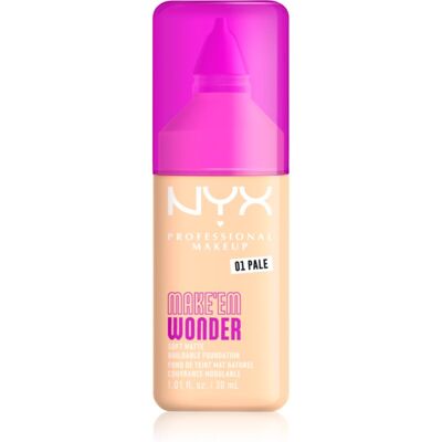 NYX Professional Makeup Make ‘Em Wonder fondotinta opacizzante leggero colore 01 Pale 30 ml NYX Professional Makeup Make ‘Em Wonder fondotinta opacizzante leggero colore 01 Pale 30 ml