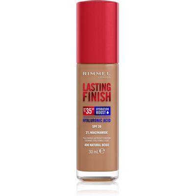 Rimmel Lasting Finish 35H Hydration Boost fondotinta idratante SPF 20 colore 400 Natural Beige 30 ml Rimmel Lasting Finish 35H Hydration Boost fondotinta idratante SPF 20 colore 400 Natural Beige 30 ml