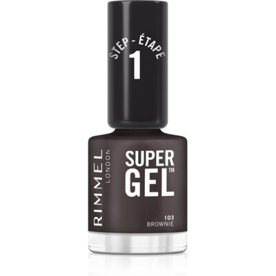 Rimmel Super Gel smalto gel per unghie senza lampada UV/LED colore 103 Brownie 12 ml Rimmel Super Gel smalto gel per unghie senza lampada UV/LED colore 103 Brownie 12 ml