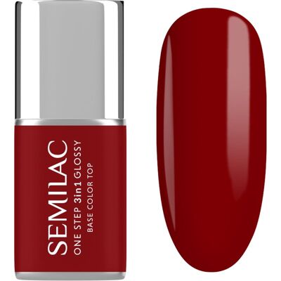 Semilac One Step 3in1 Glossy gel smalto colore 575 Dark Red 7 ml Semilac One Step 3in1 Glossy gel smalto colore 575 Dark Red 7 ml