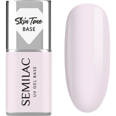 Semilac UV Gel Base Skin Tone Base base coat per unghie in gel colore Natural Pink 7 ml Semilac UV Gel Base Skin Tone Base base coat per unghie in gel colore Natural Pink 7 ml