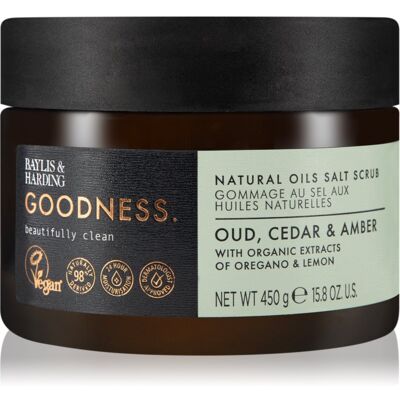 Baylis & Harding Goodness Oud, Cedar & Amber scrub al sale per il corpo 450 g Baylis & Harding Goodness Oud, Cedar & Amber scrub al sale per il corpo 450 g