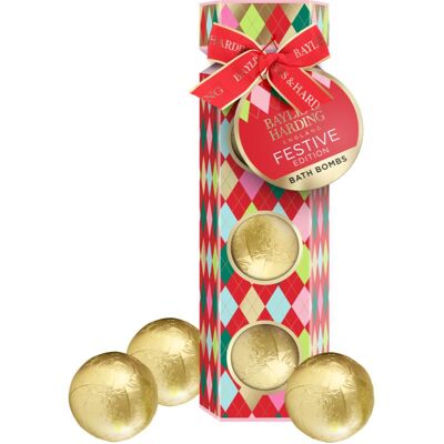 Baylis & Harding Festive Edition Luxury Bath Bomb bomba da bagno in confezione regalo Baylis & Harding Festive Edition Luxury Bath Bomb bomba da bagno in confezione regalo