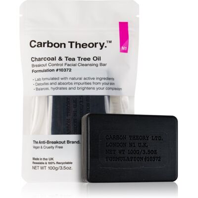 Carbon Theory Charcoal & Tea Tree Oil sapone detergente solido per lenire la pelle 100 g Carbon Theory Charcoal & Tea Tree Oil sapone detergente solido per lenire la pelle 100 g