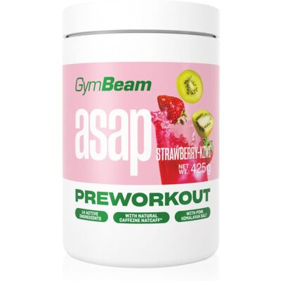 GymBeam ASAP Pre-Workout bevanda solubile per migliorare le prestazioni sportive aroma Strawberry Kiwi 425 g GymBeam ASAP Pre-Workout bevanda solubile per migliorare le prestazioni sportive aroma Strawberry Kiwi 425 g