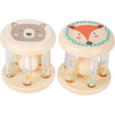 Small foot by Legler Rattle Animals Pastel sonaglio con palline 2 pz Small foot by Legler Rattle Animals Pastel sonaglio con palline 2 pz
