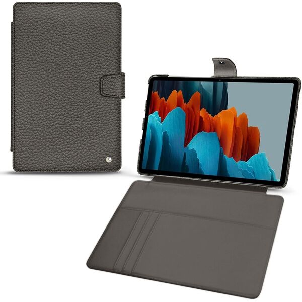 noreve custodia in pelle samsung galaxy tab s7+ ambition anthracite