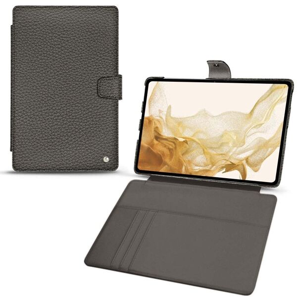 noreve custodia in pelle samsung galaxy tab s8 ambition anthracite
